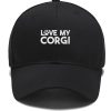 Love my corgi paw print dogs Twill Hat