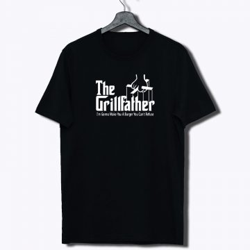 GRILLFATHER Funny Fathers Day BBQ Barbecue Grill Dad Grandpa T Shirt