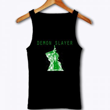 Green Tanjirou Demon Slayer Tank Top