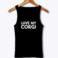 Love my corgi paw print dogs Tank Top