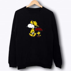 Snoopy Woodstock Rain Umbrella Sweatshirt