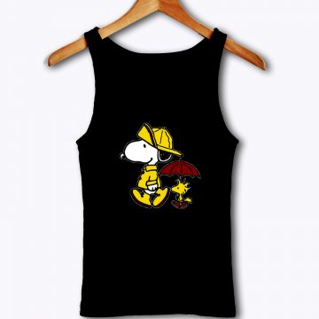 Snoopy Woodstock Rain Umbrella Tank Top