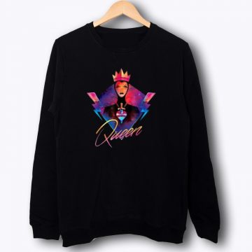 Disney Villains Evil Queen Neon 90s Rock Band Sweatshirt