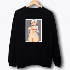 Lewd Anime Girl Ahegao Waifu Otaku Sweatshirt