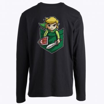 Link Pocket The legend of Zelda Inspired Gamer Long Sleeve