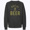 Body By Beer Joke Logo Distressed Sweatshirt
