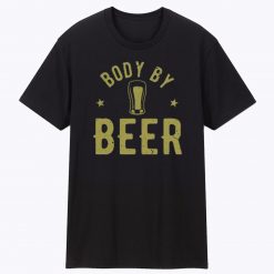 Body By Beer Joke Logo Distressed T Shirt