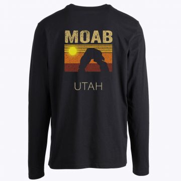 Moab Utah Retro Sunset Sunset Adventure Wanderlust Travel Outdoor Longsleeve