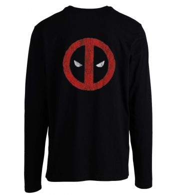 Deadpool Craquage Masque Logo Longsleeve