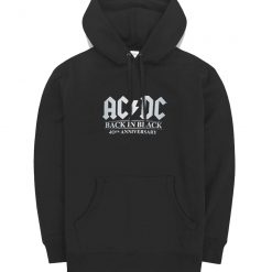 Acdc Official Back In Black Hoodie