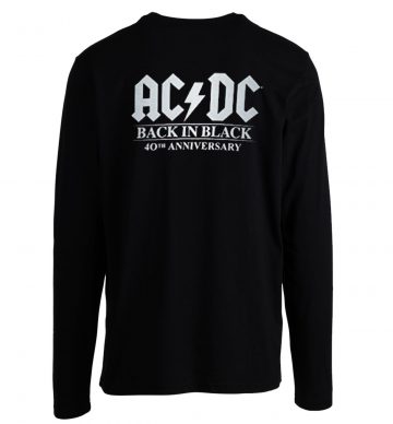 Acdc Official Back In Black Longsleeve