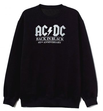 Acdc Official Back In Black Sweatshirt