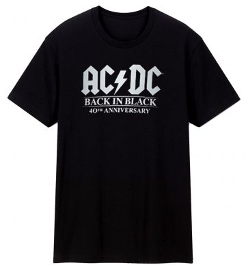 Acdc Official Back In Black T Shirt