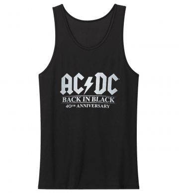 Acdc Official Back In Black Tank Top
