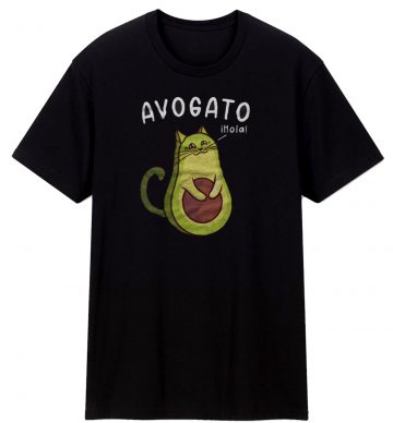 Avocado Cute Funny Cat T Shirt