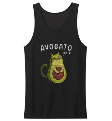 Avocado Cute Funny Cat Tank Top