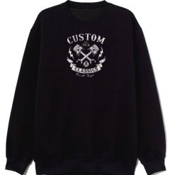 Custom Classics Retro Motorcycle Usa Sweatshirt