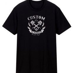 Custom Classics Retro Motorcycle Usa T Shirt