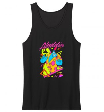 Disney Aladdin Genie In A Shirt Retro Abstract Tank Top