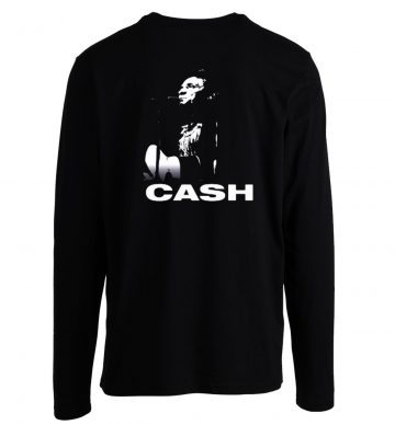 New Johnny Cash Rock N Roll Logo Longsleeve