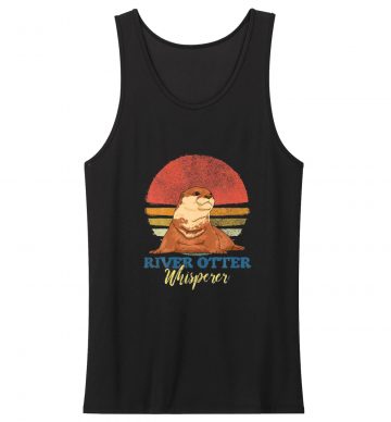 River Otter Otters Loves Retro Funny Tank Top