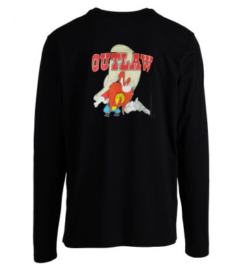 Looney Tunes Yosemite Sam Outlaw Distressed Cartoon Long Sleeve