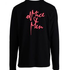 Of Mice And Men Pink Script Long Sleeve