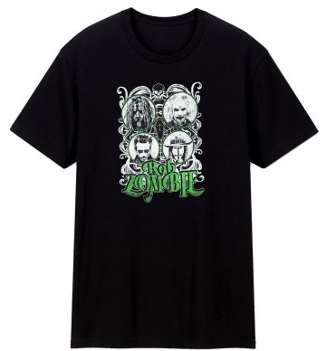Rob Zombie Band Members Green Logo T Shirt