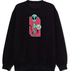 Space Alien Cute Cat Sweatshirt