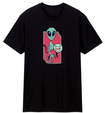 Space Alien Cute Cat Unisex T Shirt