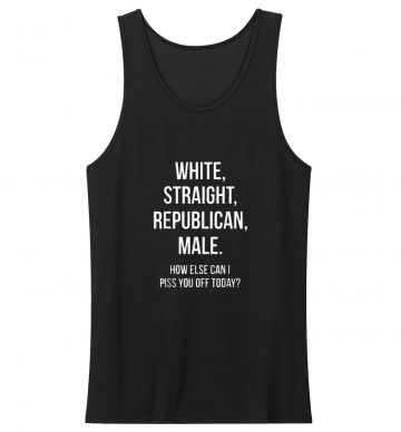 White Straight Republican Patriotic Tank Top