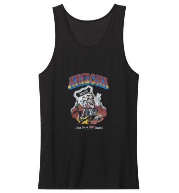 Arizona Biker Skeleton Route 66 Tank Top