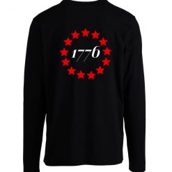 Black Patriotic 1776 With Betsy Ross Flag Longsleeve