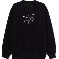 Funny Caffeine Molecule Gamer Science Sweatshirt