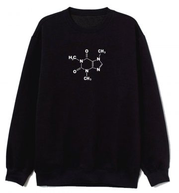 Funny Caffeine Molecule Gamer Science Sweatshirt