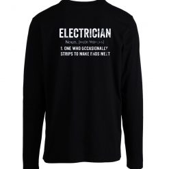 Funny Electrician Definition Occupation Profession Longsleeve