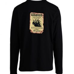 Wanted Captain Jack Sparrow Pirates Of The Caribbean Longsleeve