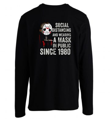 Social Distancing Funny Horror Longsleeve