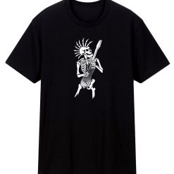 Guitar Rock Goth Skull Biker Music Classic T Shirt