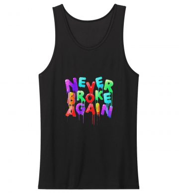 Never Broke Again Slogan Logo Classic Tank Top