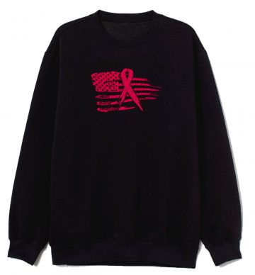 Pink Ribbon Flag Sweatshirt