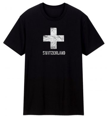 Swiss Distressed Country Crest T Shirt