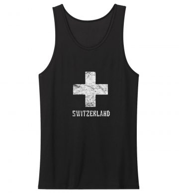 Swiss Distressed Country Crest Tank Tops