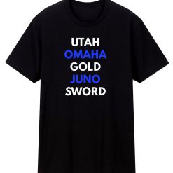Utah Omaha Gold Juno Sword D Day 75th Anniversary Military Veteran T Shirt