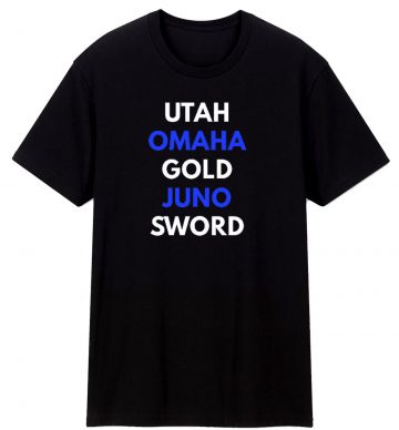 Utah Omaha Gold Juno Sword D Day 75th Anniversary Military Veteran T Shirt