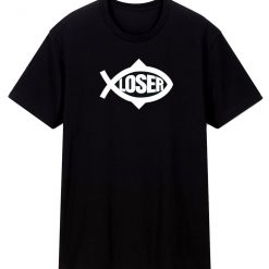Darwin Loser Fish Logo T Shirt
