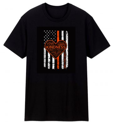 American Flag Unity Day Orange Kids Anti Bullying Kindness T Shirt
