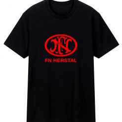 Fn Herstal Firearms Guns Red Logo T Shirt