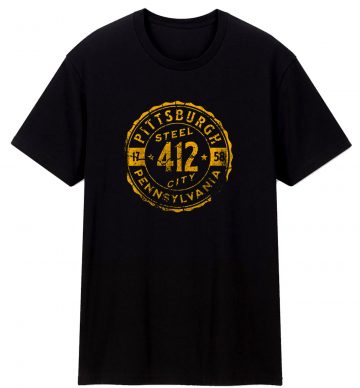 New Limited Pittsburgh Pennsylvania 412 Steel City Home Vintage T Shirt