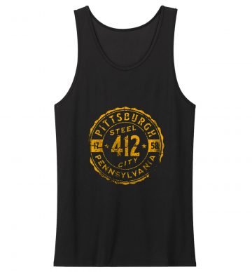 New Limited Pittsburgh Pennsylvania 412 Steel City Home Vintage Tank Top